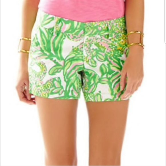 NEW Lilly Pulitzer Little Liza Short Pop Pink Tusk in Sun Middle Elephant 5 RARE